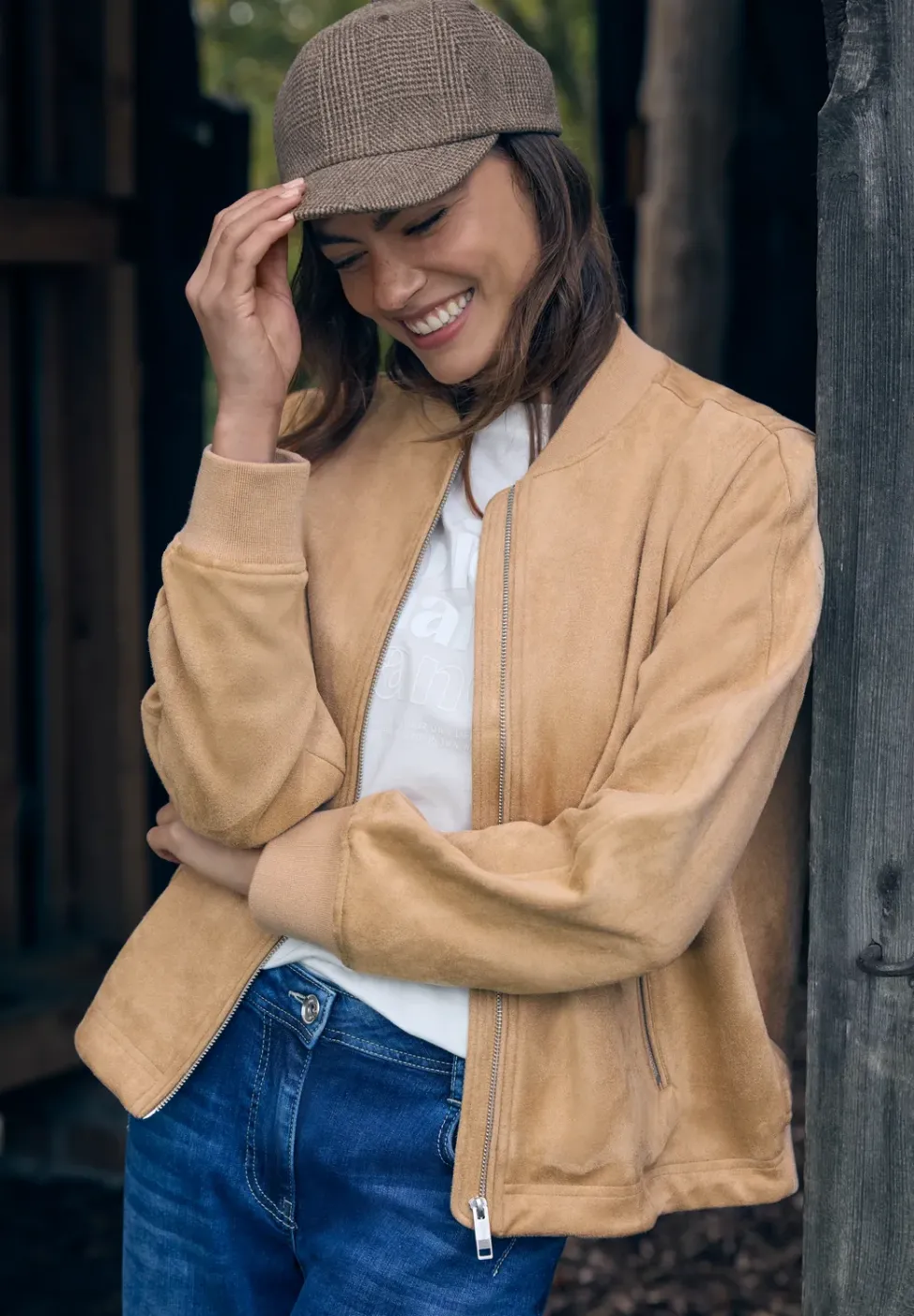 Blouson in Unifarbe