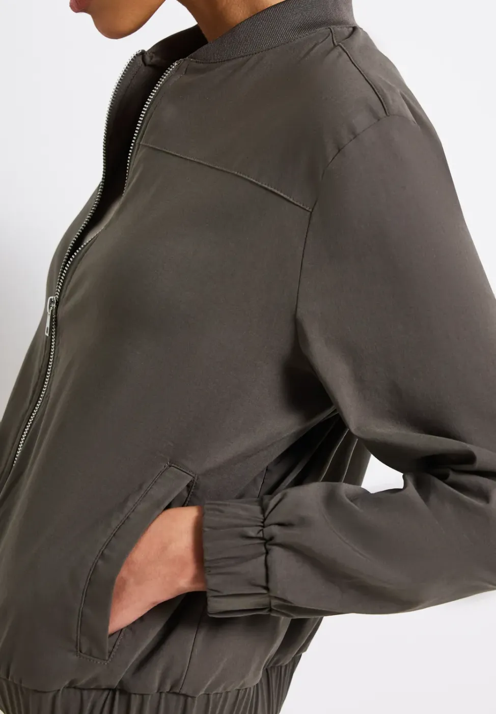 Blouson in Unifarbe
