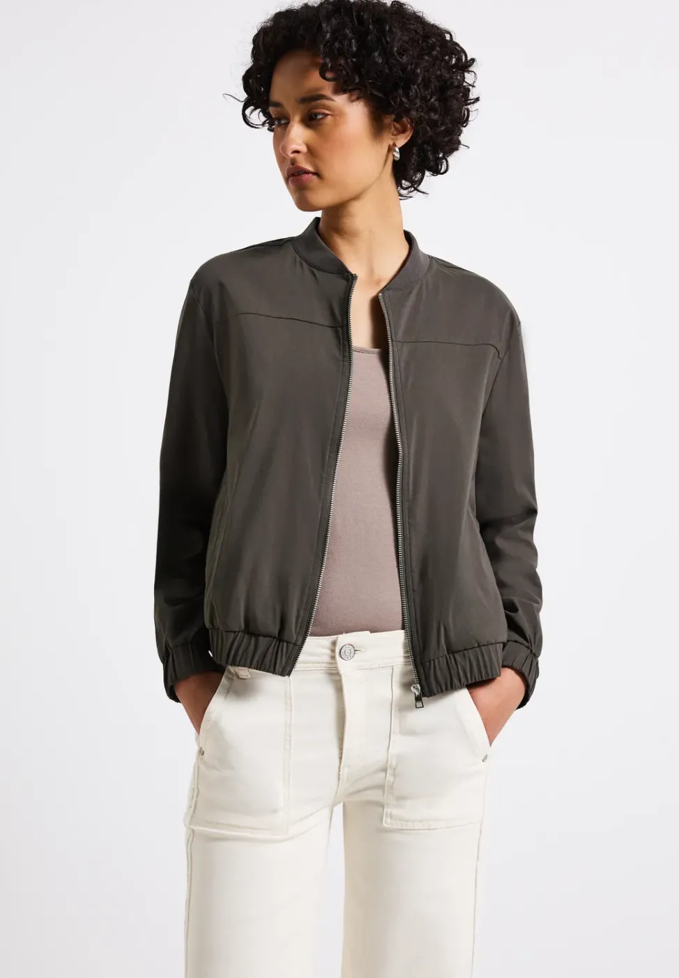 Blouson in Unifarbe