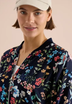 Blouson mit floralem Muster und Zipper