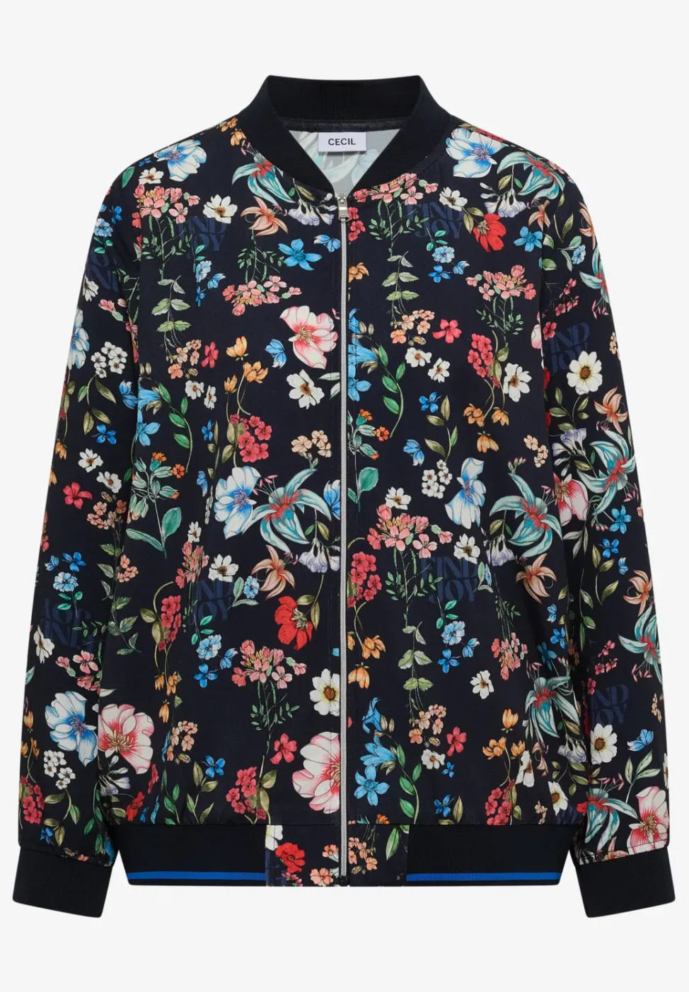 Blouson mit floralem Muster und Zipper