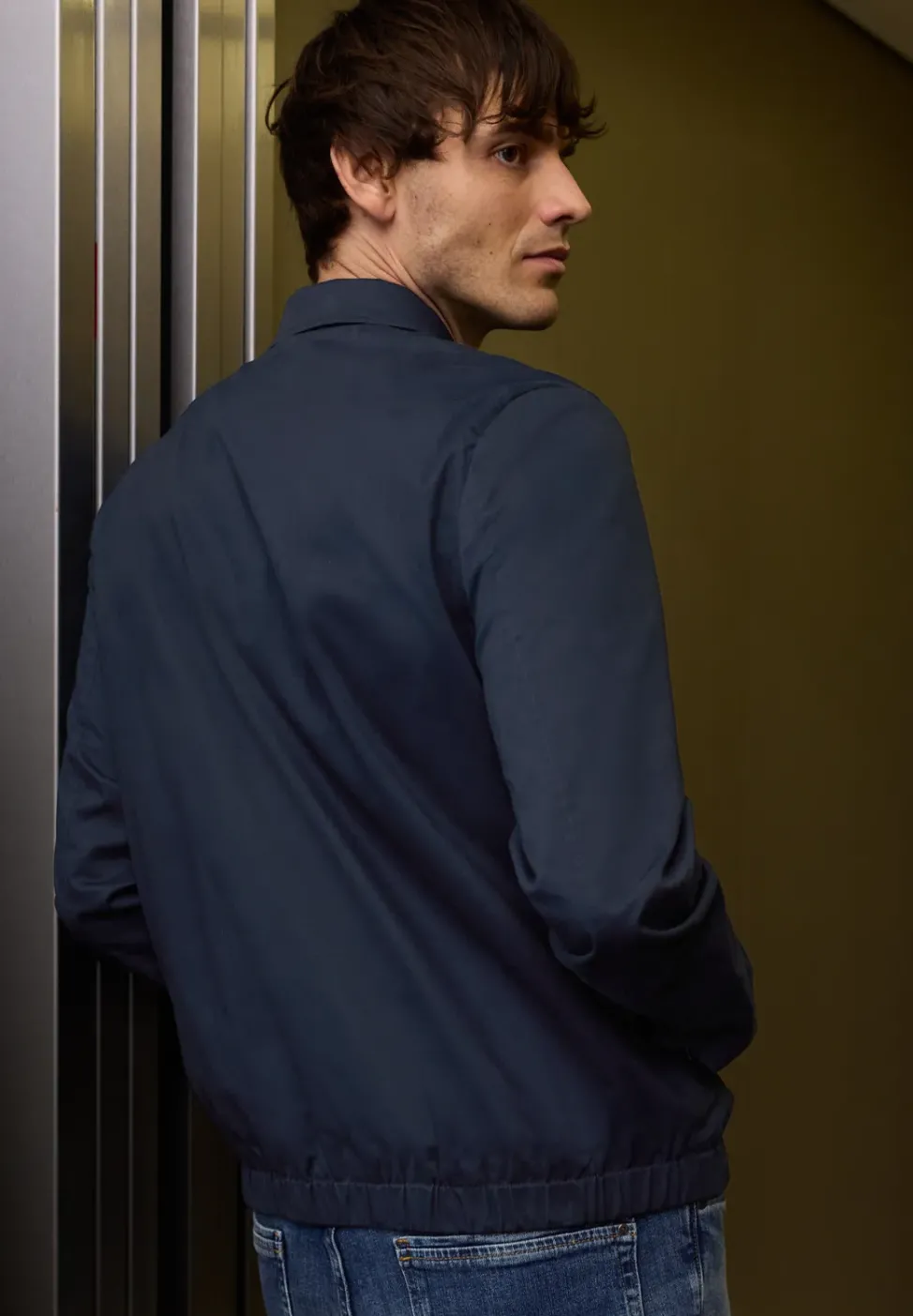 Blouson mit Hemdkragen und Zipper