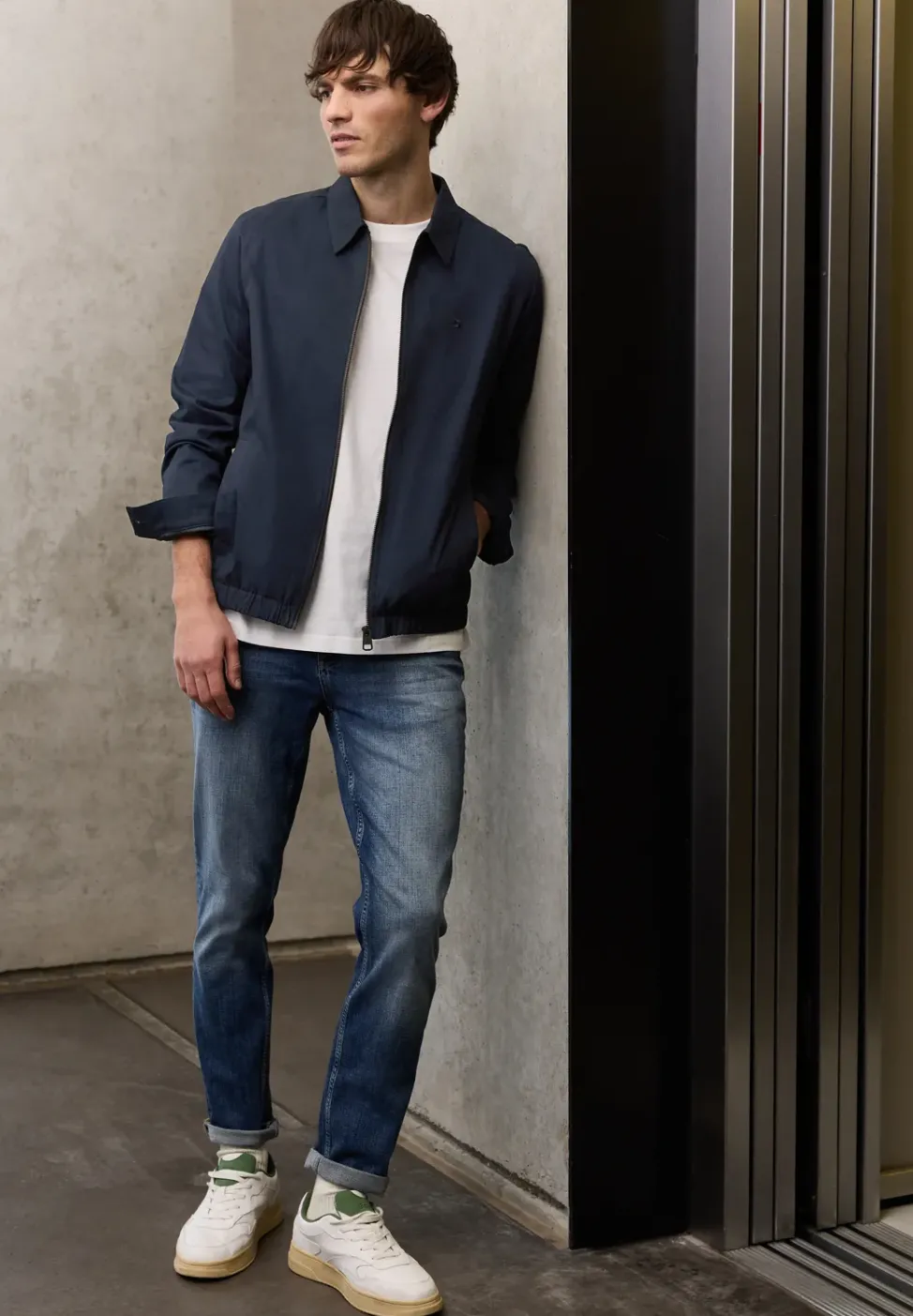 Blouson mit Hemdkragen und Zipper
