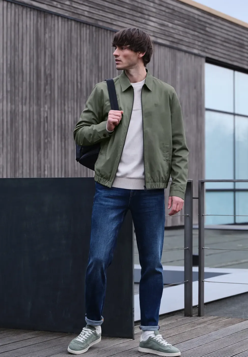 Blouson mit Hemdkragen und Zipper