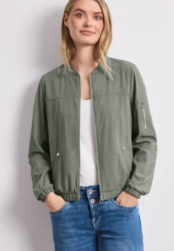 Blouson mit Rundhals und Zipper