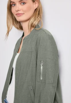 Blouson mit Rundhals und Zipper