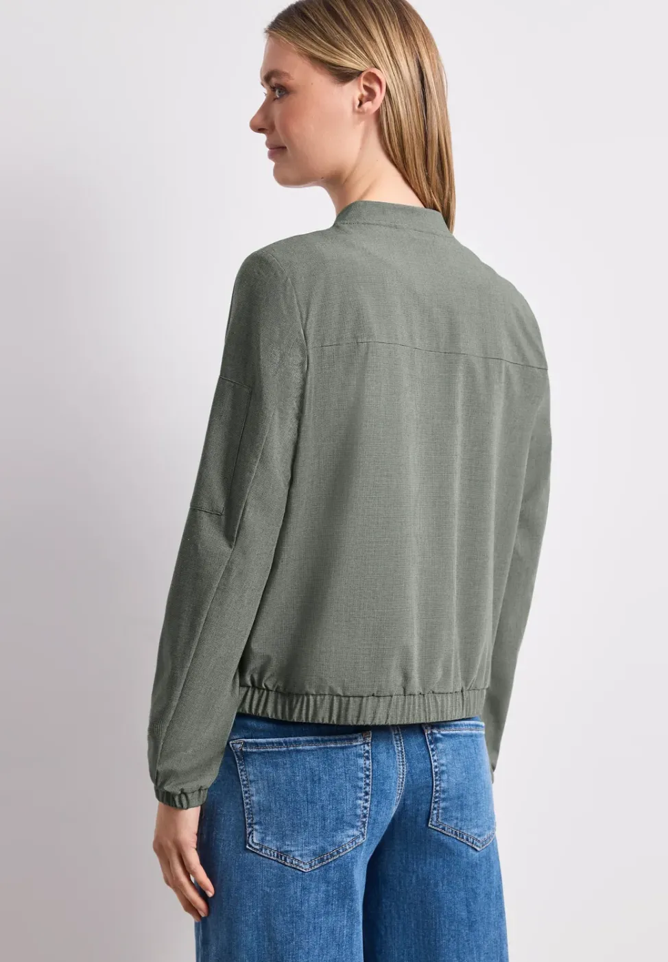 Blouson mit Rundhals und Zipper