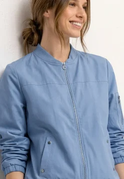 Blouson mit Rundhals und Zipper