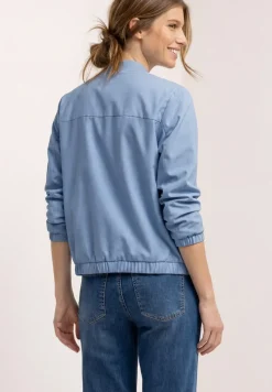 Blouson mit Rundhals und Zipper