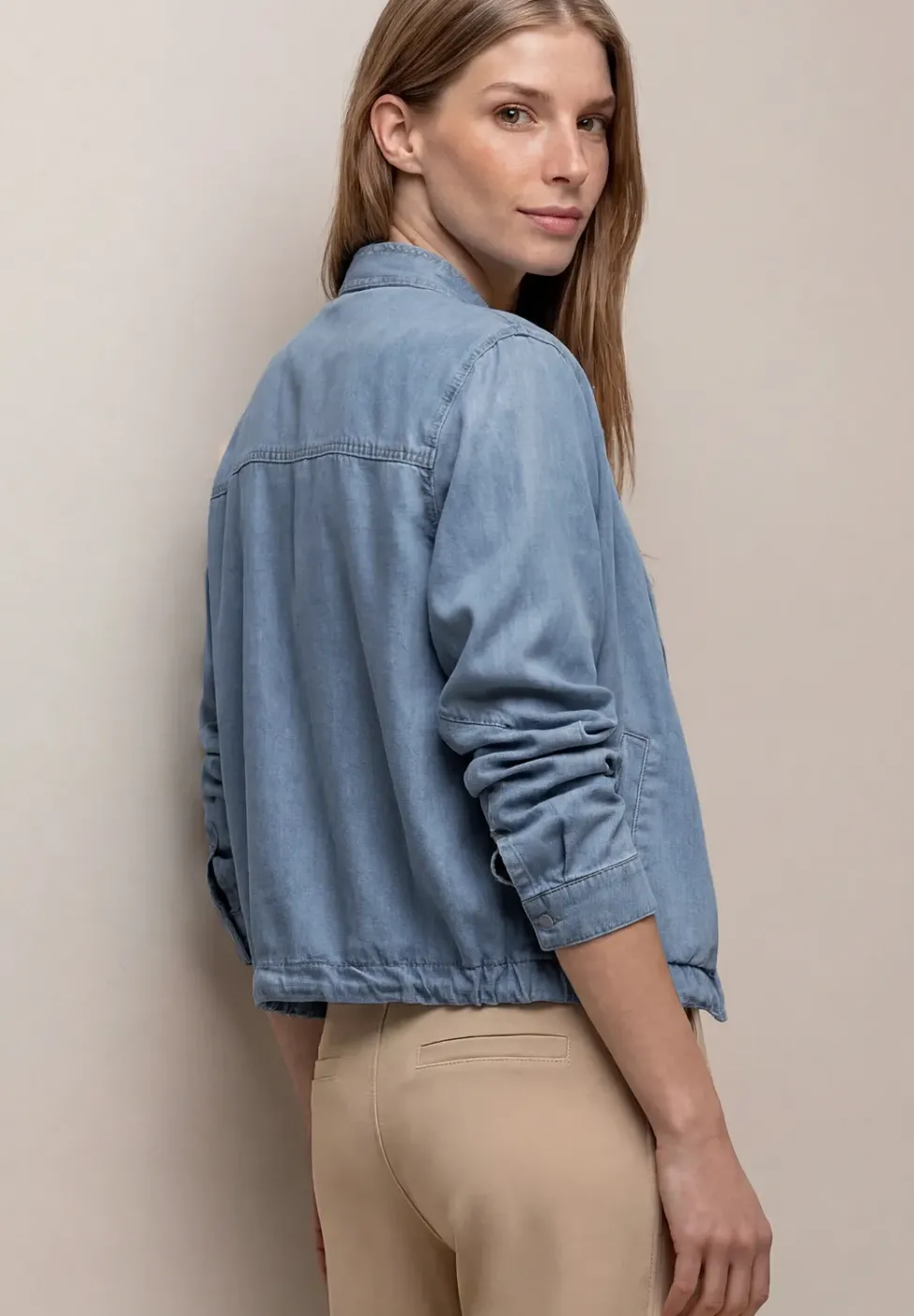Blouson mit Stehkragen aus Lyocell