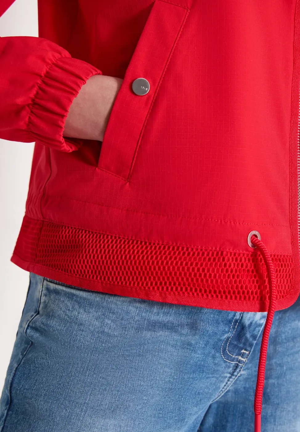 Blouson mit Tunnelzug und Mesh-Details