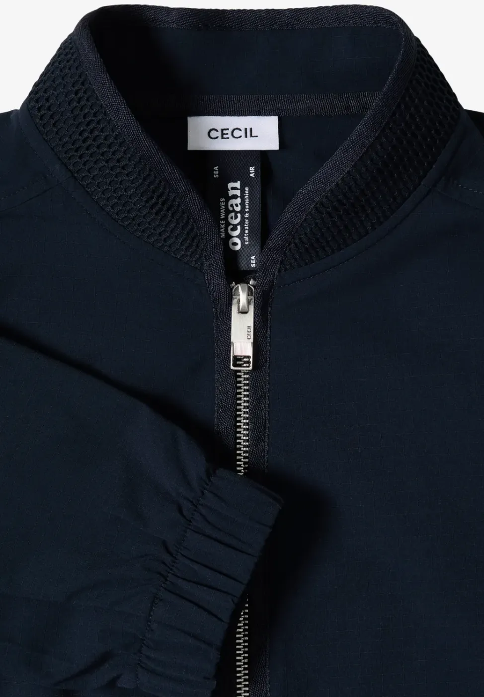 Blouson mit Tunnelzug und Mesh-Details