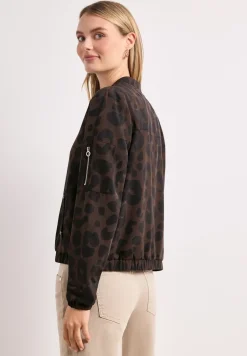 Blouson mit Zipper und Print