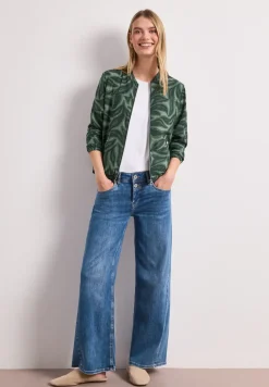 Blouson mit Zipper und Print