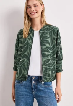 Blouson mit Zipper und Print
