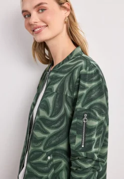 Blouson mit Zipper und Print
