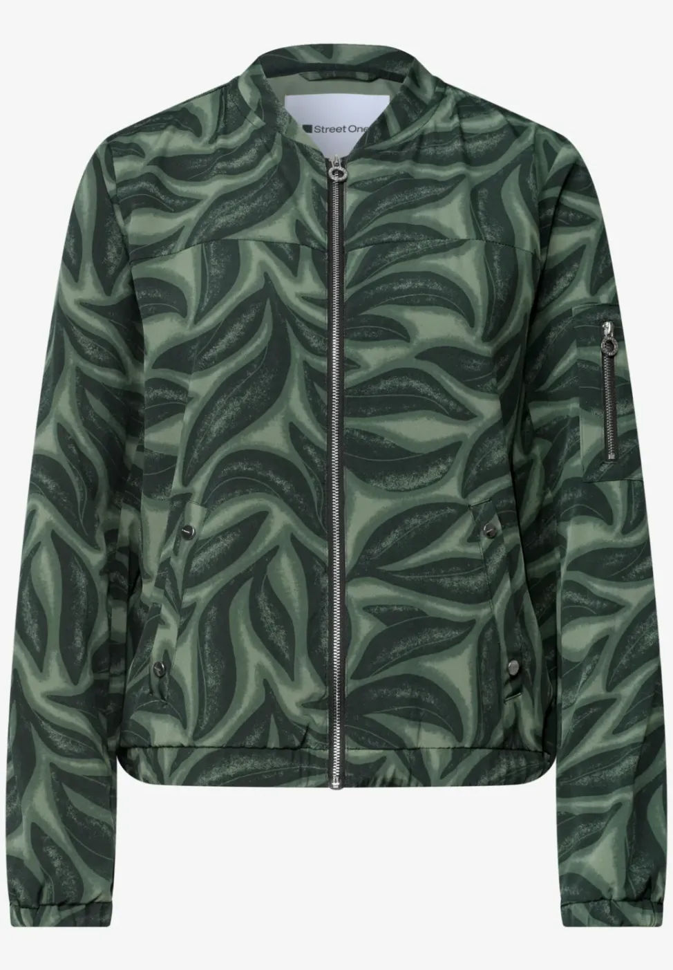 Blouson mit Zipper und Print