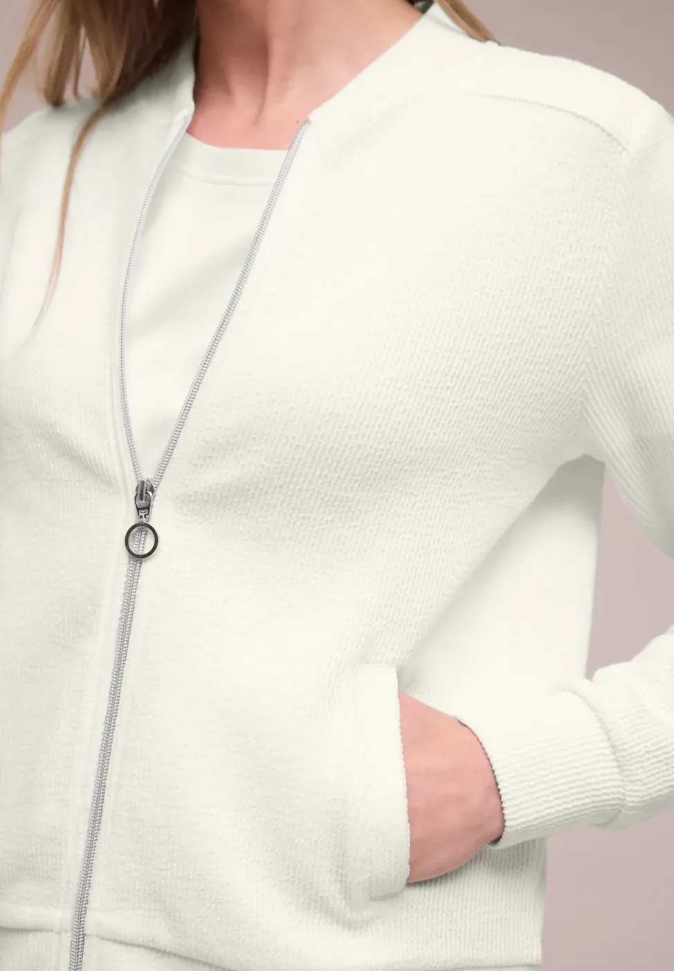 Blouson mit Zipper und Struktur