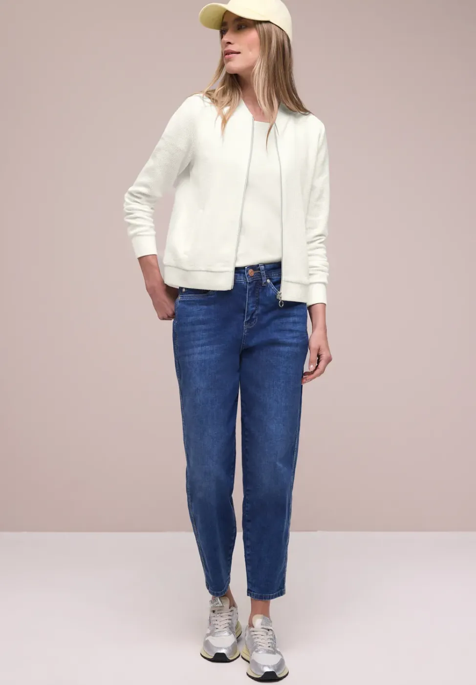 Blouson mit Zipper und Struktur
