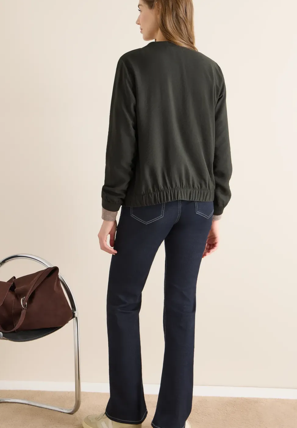 Blouson in Unifarbe