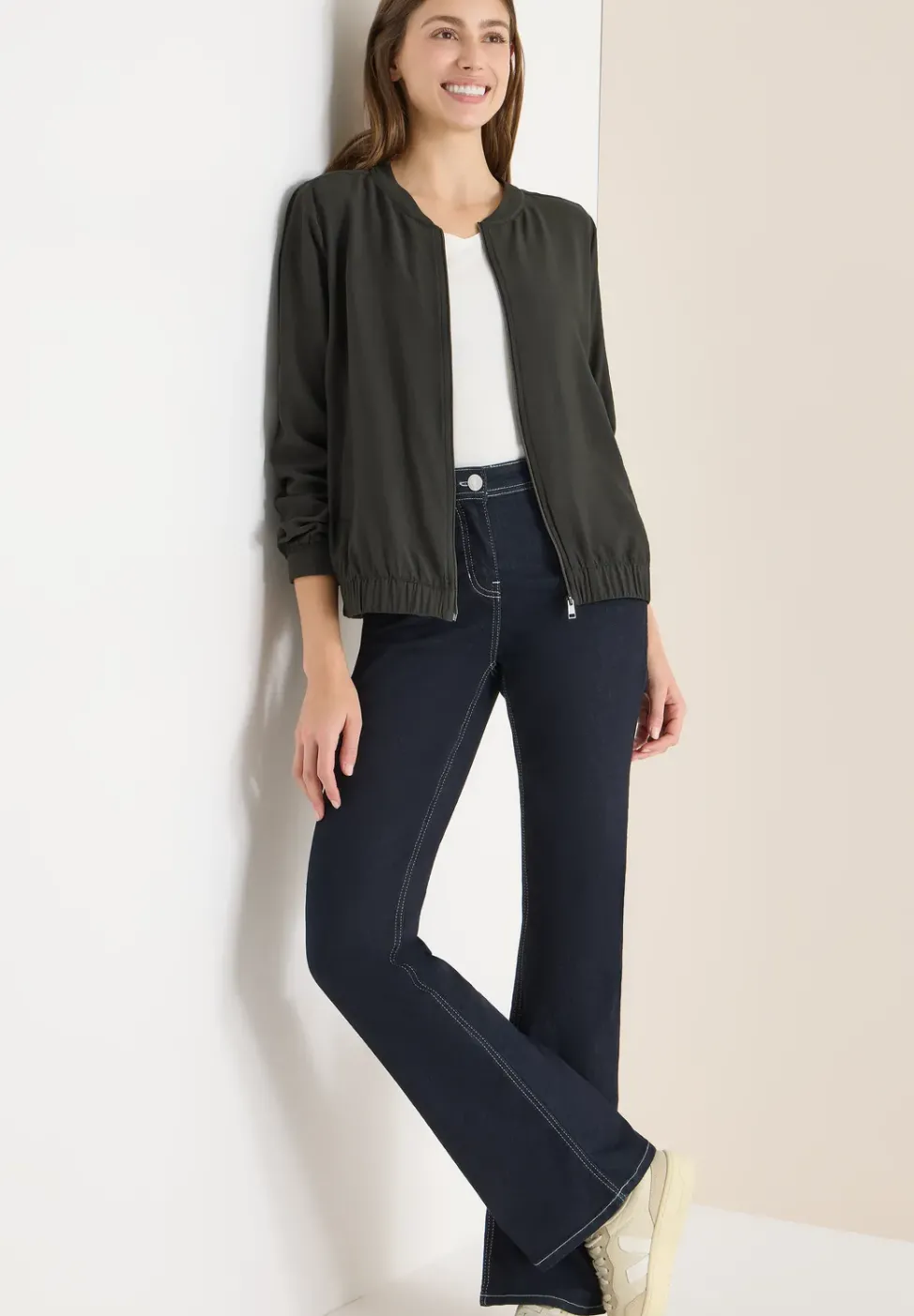 Blouson in Unifarbe
