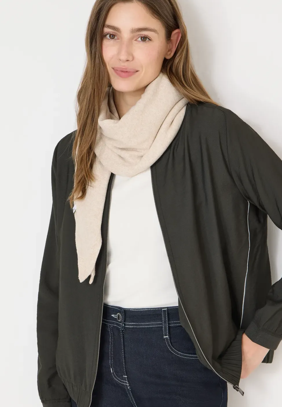 Blouson in Unifarbe
