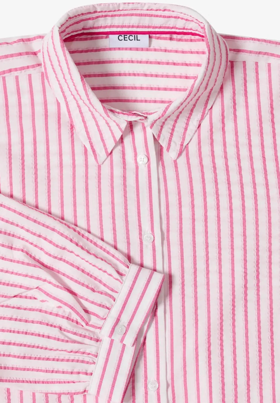 Bluse in Seersucker Qualität