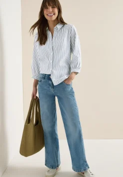 Bluse in Seersucker Qualität