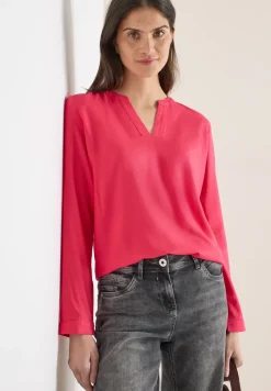 Bluse in Unifarbe