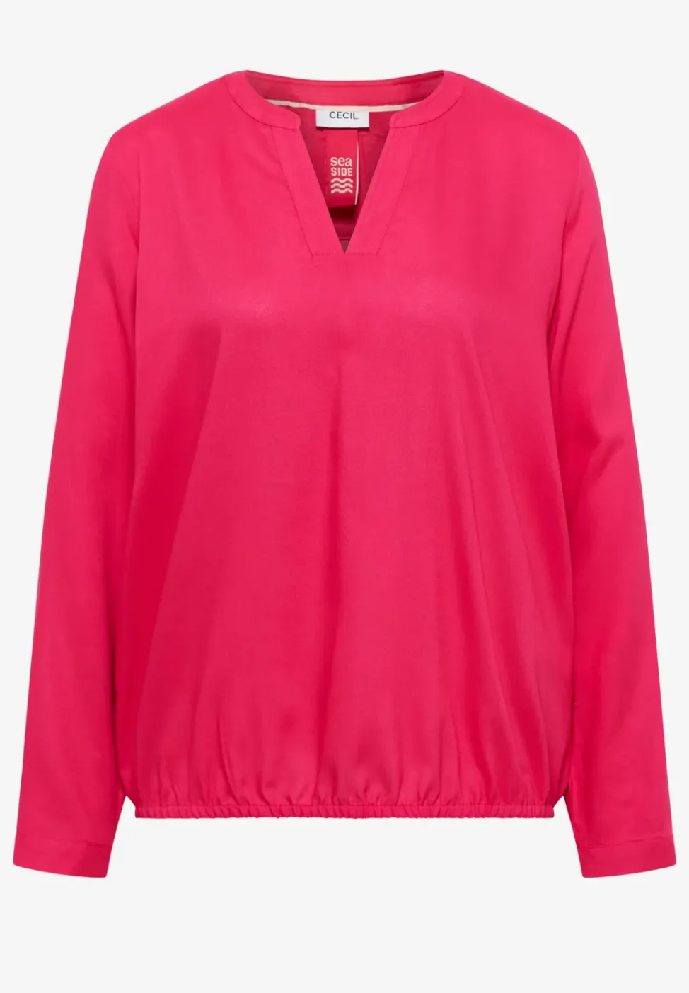 Bluse in Unifarbe