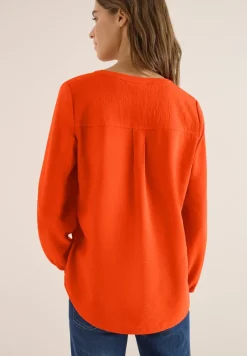 Bluse in Unifarbe