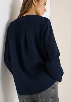 Bluse in Unifarbe