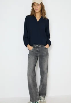 Bluse in Unifarbe