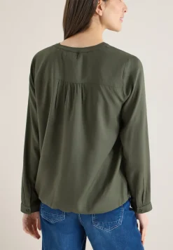 Bluse in Unifarbe