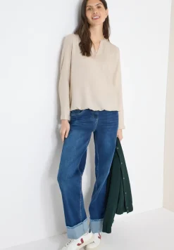 Bluse in Unifarbe