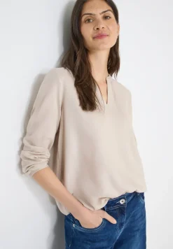 Bluse in Unifarbe