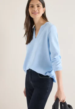 Bluse in Unifarbe