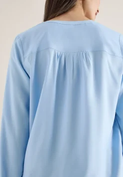 Bluse in Unifarbe