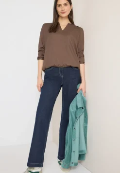 Bluse in Unifarbe