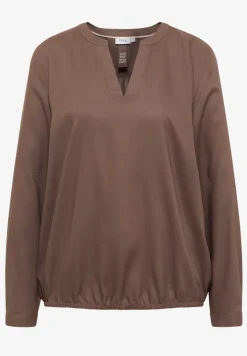 Bluse in Unifarbe