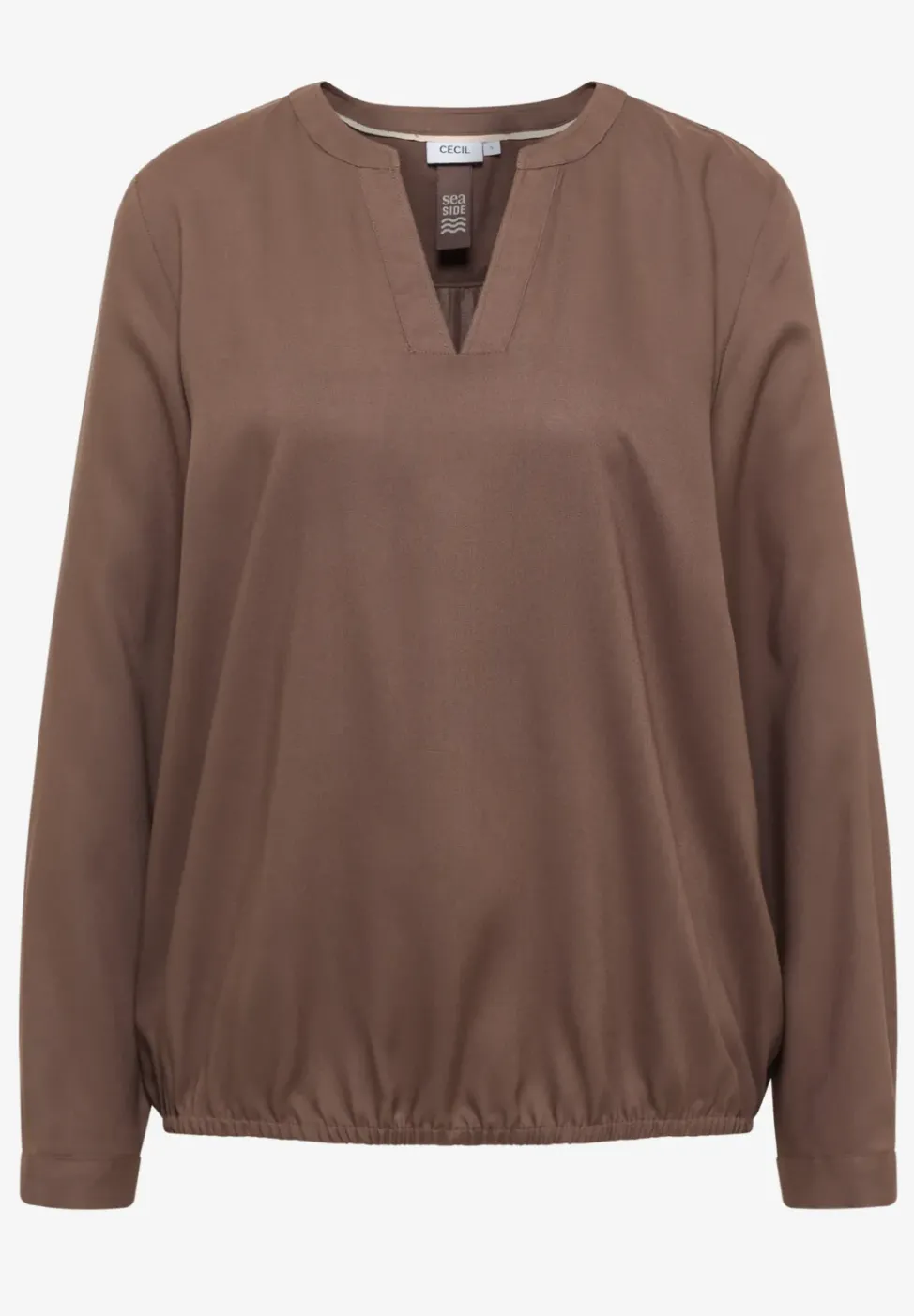 Bluse in Unifarbe