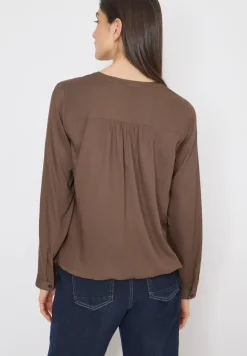 Bluse in Unifarbe