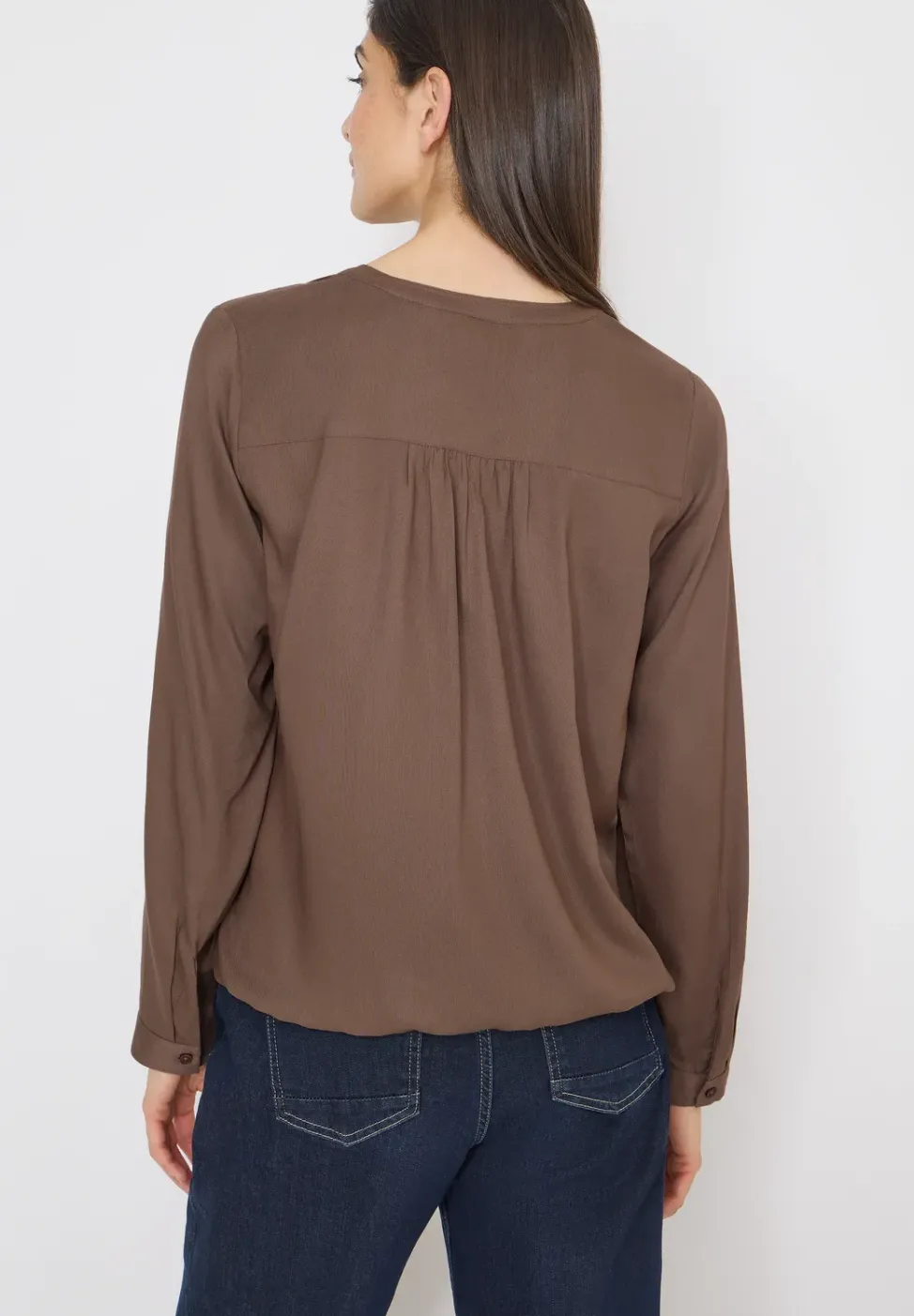 Bluse in Unifarbe
