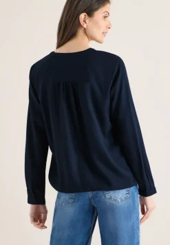 Bluse in Unifarbe