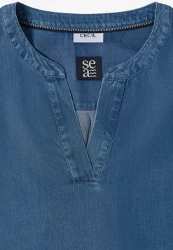 Bluse mit Elastiksaum