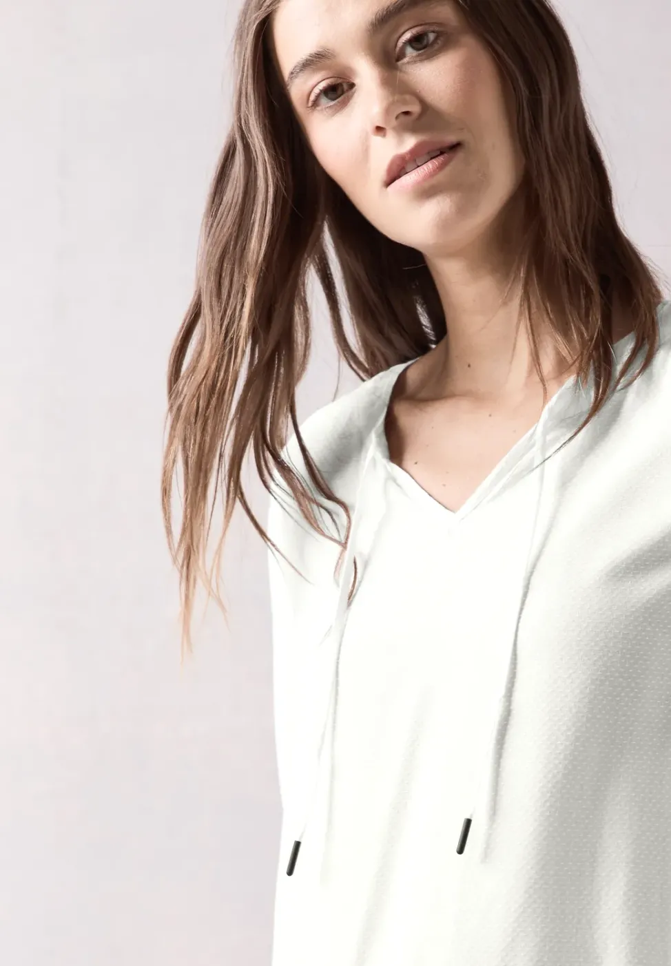 Bluse mit elastischem Saum