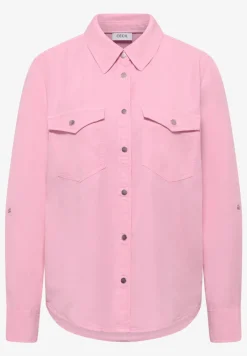 Bluse mit Hemdkragen und Turn-Up