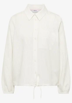 Bluse mit Hemdkragen und Streifen