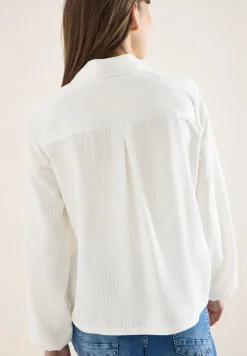 Bluse mit Hemdkragen und Streifen