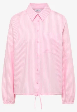 Bluse mit Hemdkragen und Streifen